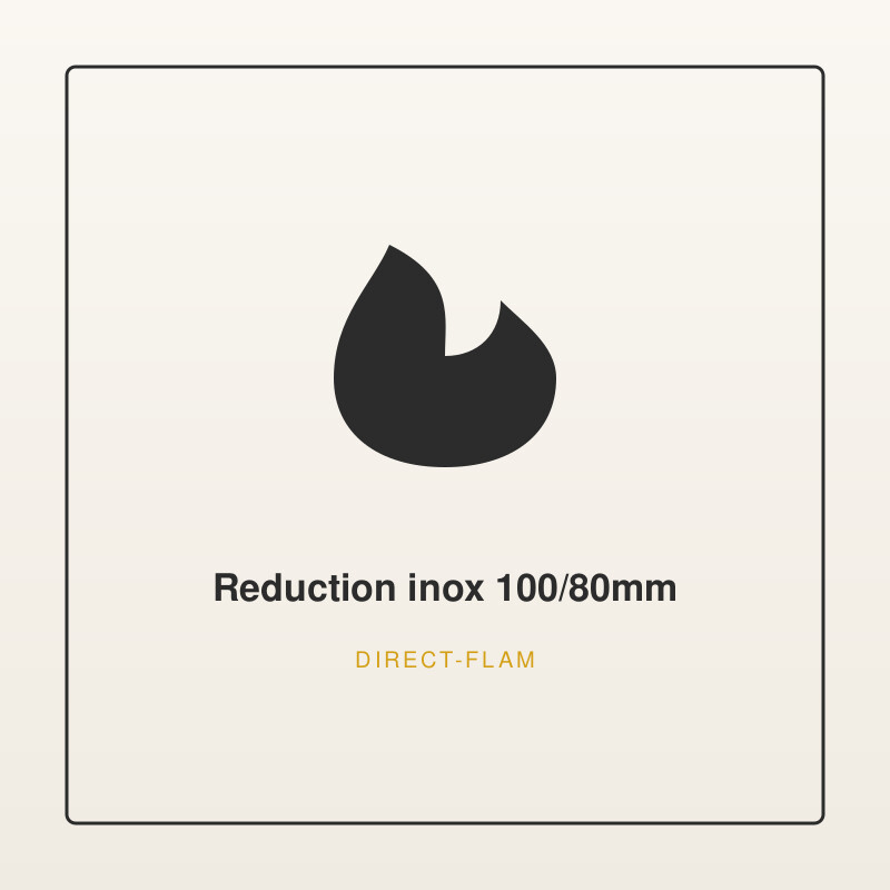 Reduction inox 100/80mm | Direct-Flam