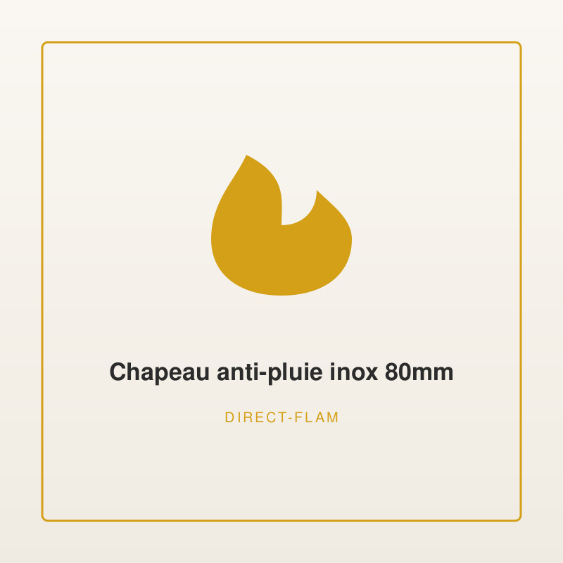 Chapeau anti-pluie inox 80mm | Direct-Flam