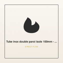 Tube inox double paroi isole 100mm - 0.5m | Direct-Flam