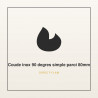 Coude inox 90 degres simple paroi 80mm | Direct-Flam